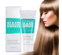 Crema Lisciante per Capelli, Trattamento Cheratina per Capelli, Keratina Capello Lisciante Anticrespo Capelli, Crema Stirante per Capelli per Capelli Ricci, Secchi, Disordinati o Danneggiati (60ml)