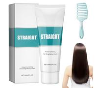 Crema lisciante per capelli Wadexr, Crema lisciante per capelli Wadexr Silk & Keratin, 2 in 1 ammorbidente e modellante, correttivo naturale, per capelli ricci (1pcs)