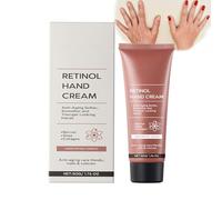 Crema mani anti-invecchiamento con retinolo, collagene e burro di karitè, balsamo mani rassodante antirughe, lozione mani idratante per mani secche e screpolate, cura quotidiana non grassa (1 pezzi)