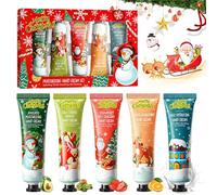 Crema Mani Natale, Crema Mani Set, crema mani Donna, cremas Mani Secche E Screpolate per Idratante, Non Grassa E Idratante, Idee Regalo Natale per Colleghe, Amiche, Insegnanti-5 Tubi*30g