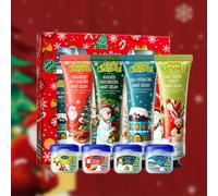 Crema Mani Natale, Kit di Cura per Natale, Crema Mani Regalo Natale*4+ Balsamo Labbra Natalizio*4, Secche e Screpolate, Natalizie Regalo, Idratante Regali di Natale per Uomini e Donne