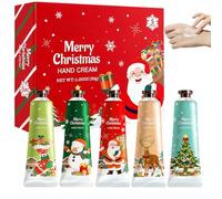 Crema Mani Regalo, 5 x 30 ml Creme Mani Profondamente Idratanti per Donna, Crema Manis Regalo di Natale, piccolo regalos per donne, Texture Leggera, Non Unge, tira rapidamente