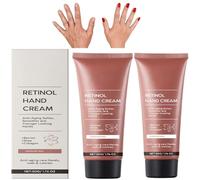 Crema Mani Retinolo, Anti - Aging Mano Idratata con Retinolo, Burro di Karitè e Collagene per le Mani più Giovani, Protegge Pelle, Unghie & cuticole per la Pelle Secca, Idratante (2pcs)