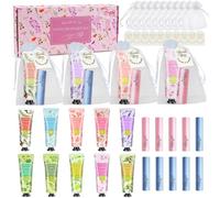 Crema Mani Set, 10PCS Crema Mani Natale Regalo Donna Set, Idratante Intensivo con Balsamo Lip e Trattamento Piedi, Formula ad Assorbimento Rapido, Regalo Donna per Compleanno,Natale (B, one size)