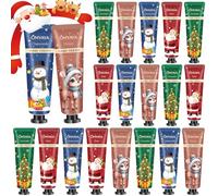 Crema Mani Set, 20Pcs Mini Crema Mani Regali Natale Donna Set, Crema Nutriente per le Mani per Donna e Uomo, Ripara &Non Unge, Idee Regalo Compleanno Originali,per Natale ed Valentino