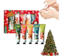 Crema Mani Set 5 Pezzi,Set Regalo di Natale per Crema per le Mani,Idratante per Mani Secche e Screpolate,Rapido Assorbimento,Regalo Natale Donna Uomo