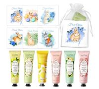 Crema Mani Set, 6PCS Crema Mani, con Adesivi pasquali, Crema Mani Pasqua, Crema Mani Secche e Screpolate, Crema mani regalo Pasqua, Crema Mani per mani molto asciutte, Regalo di Pasqua