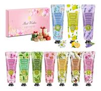 Crema Mani Set, Crema Mani Idratante, con Vitamina E, 30 ml *10, all'Olio di Argan, per Mani Secche e Screpolate, Tutti i tipi di pelle, Ingredienti di Naturale, Regalo Donna di Natale, Non unge
