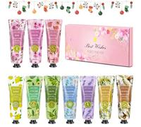 Crema Mani Set, Crema Mani Idratante, con Vitamina E, 30 ml *10, all'Olio di Argan, per Mani Secche e Screpolate, Tutti i tipi di pelle, Ingredienti di Naturale, Regalo Donna di Natale, Non unge