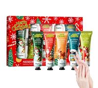 Crema Mani Set Natale, Mini Crema Mani Regali Donna Set, 5 Pcs Crema-Nutriente per le Mani per Donna e Uomo, Ripara & Non Unge, Idee Regalo Compleanno Originali, per Natale ed Valentino