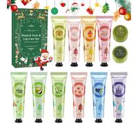 Crema Mani Set Regalo Natale, 12 PCS Crema Mani Crema Piedi Balsamo Labbra Set p