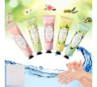 Crema Mani Set Regalo Natale,Creme per Le Mani,30 ml Crema Mani Secche e Screpolate,Nutriente & Riparatrice,per Regalo da Donna,Compleanno Natale,5 Pcs