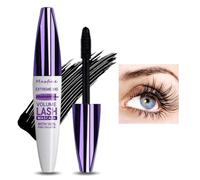 Crema Mascara volume e lunghezza 5D, mascara estensione ciglia effetto volume, mascara estensione ciglia resistente all'acqua e di lunga durata con definizione precisa, #1 nero