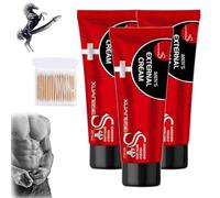 Crema massaggiante energizzante per uomo 2025, nuova crema per la crescita del pene, aumenta fino a Xxxl centimetri, potente effetto ritardante che dura tutta la notte (3 pezzi)