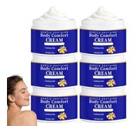 Crema morbida e lenitiva per il comfort corporeo, crema corpo leggera ad assorbimento rapido, creme lenitive rinfrescanti non appiccicose per il corpo, lozione idratante nutriente. (6 pezzi)