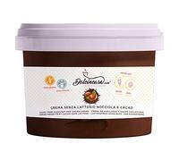 Crema Nocciola e Cacao Senza Latte e Senza Lattosio 500g - Professionale per Pasticceria - Resistente in Cottura - Senza Glutine - Made in Italy - Dolci in Casa