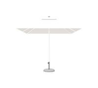 Crema Outdoor Ombrellone a Palo Centrale Eos Quadrato Palo Diviso
