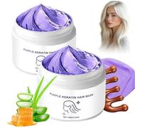 Crema Per Capelli Alla Cheratina Viola Detroitrain, Balsamo Idratante, Idrata E Ripristina La Morbidezza, Esaltando La Lucentezza Per Capelli Più Sani (2 pz)