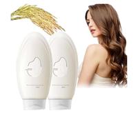 Crema per capelli con essenza di fermentazione del riso, maschera per capelli con acqua di riso fermentata, maschera per capelli crespi e danneggiati, crema idratante per capelli lisciante, maschera