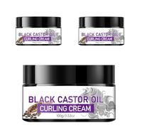 Crema per capelli ricci - Balsamo idratante e definito per ricci, crema arricciante all'olio di ricino nero, con trattamento idratante profondo, 100 g, per ricci morbidi e definiti