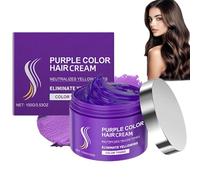 Crema per capelli viola - Trattamento per capelli alla cheratina, crema riparatrice per capelli Crema per capelli viola per capelli secchi e crespi, crema per capelli al collagene viola (1 pz)