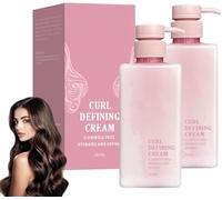 Crema per definire i ricci, Crema per ricci leggera, Crema lisciante per capelli anti-crespo, Crema idratante naturale per ricci per capelli mossi