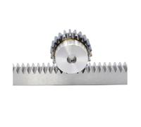 Crema per denti, Cremagliera in acciaio a 1 modulo da 1000 mm con pignone 20 denti, dimensioni multiple(20x20-2pcs 20T gear)