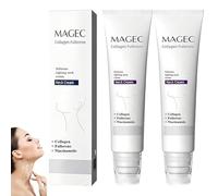 Crema Per Il Collo MAGEC Collagene Fullene, Nuova Crema Per Il Collo Stretch 2026 Per Il Relax, Le Rughe E La Pelle Stretta, Adatta A Tutti I Tipi Di Pelle (Bianco,2PC)