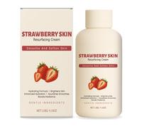 Crema per il rinnovamento della pelle alla fragola - Crema idratante per il corpo con struttura della pelle irregolare, riduce l'aspetto della pelle di grattugia - Trattamento idratante e esfoliante