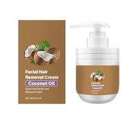 Crema per la rimozione dei peli del viso, olio di cocco, delicato e veloce, senza dolore e benefico, per donne, 100 g