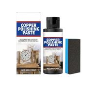 Crema Per Lucidare Il Rame | 50 Grammi Con Spugna Multiuso | Rimuovitore Di Ossidazione Per Ottone E Restauratore Di Metallo | Per Argento Bronzo Lavello Gioielli Monete Strumenti Da Cucina Mobili