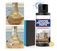 Crema Per Lucidare Il Rame | Multiuso E Protettiva 50 Grammi | Rimuovitore Di Ossidazione Per Ottone E Restauratore Di Metallo,Per Argento Bronzo Lavello Gioielli Monete Strumenti Da Cucina Mobili