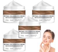 Crema per occhi al retinolo per occhiaie e gonfiore, rassodante istantaneo per gli occhi, crema al collagene con caffè e vitamina E, anti-invecchiamento (4 pezzi)