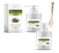 Crema per olio per olio di chicco di caffè verde, rassodamento della pelle e crema di aspetto della cellulite per pancia, migliora l'elasticità e la consistenza della pelle (2pcs)