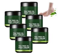 Crema per piedi con olio di albero del tè e vitamina E, per talloni e piedi secchi e screpolati, balsamo idratante intensivo per riparare, curare e rigenerare piedi ruvidi e secchi (6 pezzi)