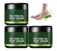 Crema per piedi con olio di albero del tè e vitamina E, per talloni e piedi secchi e screpolati, balsamo idratante intensivo per riparare, curare e rigenerare piedi ruvidi e secchi (3 pezzi)