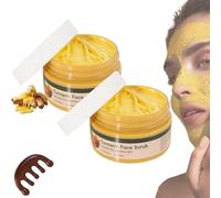Crema per scrub per il viso esfoliante di curcuma, scrub facciale di curcuma, scrubber esfoliante per esfoliare il corpo, ridurre la becchezza della pelle, cancellare i punti neri (2pcs)