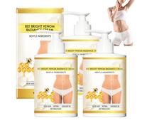 Crema rassodante al veleno d'api con acido ialuronico - Supporto elastico della pelle per viso e collo, emulsione di rinnovamento notturno e crema diurna per l'aspetto delle rughe (3 pezzi)