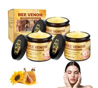 Crema Rassodante Antirughe al Veleno d'Ape, Crema Multiuso al Veleno d'Ape con Acido Ialuronico - Emulsione Rassodante per Viso e Corpo, Supporto all'Elasticità della Pelle (3 scatole)