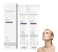 Crema Rassodante per il Collo con Rullo, Magic Collagen Fullerene Neck Cream, Crema Collo e Décolleté Lifting Con Collagen Peptides, Firming Neck Cream, Riduce Rughe, Nutre, Anti Rughe, 50g (2pcs)