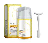 Crema rassodante per il collo, crema per il collo, viene fornito con un bastoncino per massaggio in ceramica bianca, idrata profonda, tonifica la pelle e riduce le linee sottili