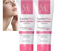 Crema rassodante per il collo LuximPlus, crema al collagene anti-invecchiamento con acido ialuronico, idratante lifting per collo, scollatura, riduce le rughe, il rilassamento (2 pezzi)