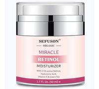 Crema Retinolo idratante, puro Retinolo crema per viso e occhi anti Aging formula riduce le rughe e linee sottili, con acido ialuronico 2.5% Active Retinol 1.7 FL.oz
