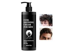 Crema Ricci per Uomini | Potenziatore Ricci Media Tenuta Anticrespo 300ml Non Untuoso Styler Leave-In | 300ml Trattamento Idratante Senza Risciacquo a Tenuta Media Non Unguente per Capelli Lisci Casa