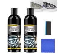 Crema riparatrice per fari, Kit per Il restauro dei fari delle Auto, restauro e Protezione dei fari, detergente lucidante per Auto e Camion (2 Pezzi)