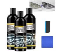 Crema riparatrice per fari, Kit per Il restauro dei fari delle Auto, restauro e Protezione dei fari, detergente lucidante per Auto e Camion (3 Pezzi)