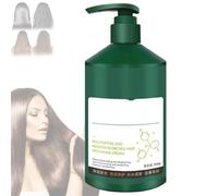 Crema riparatrice per permanente alla cheratina peptidica, crema curativa alla cheratina peptidica, balsamo morbido e monouso per donna, controllo del sebo e anti-crespo