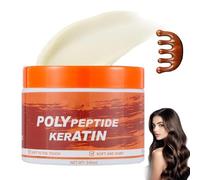 Crema Ristrutturante Alla Cheratina Per Capelli Bruciati, Crema Lisciante Alla Cheratina Con Peptidi, Balsamo Lisciante Riparatore (B)