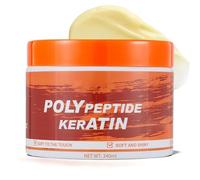 Crema Ristrutturante alla Cheratina Polipeptidica per Capelli Bruciati, Balsamo Idratante Senza Risciacquo, Maschera Lisciante alla Cheratina Polipeptidica per Capelli, Migliora l'Effetto Crespo