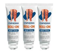 Crema Roll-On per Drenaggio Linfatico e Sollievo dal Gonfiore, Rullo per Gambe alle Erbe per la Circolazione, Massaggio Curativo, Sollievo da Edema per Gambe e Piedi, Assorbimento Rapido (3Pezzo)